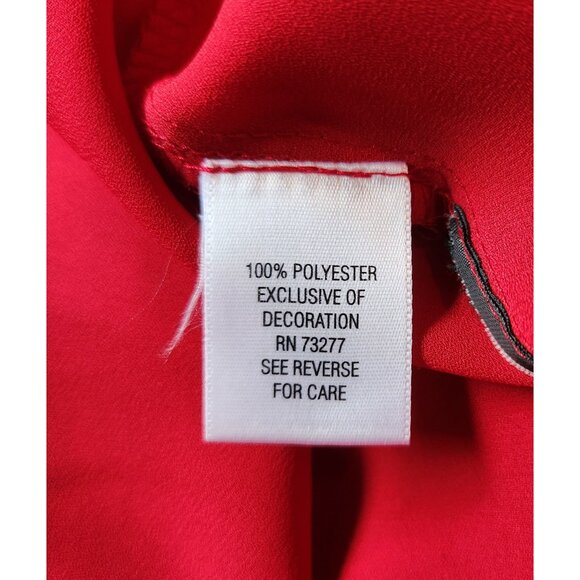 Red Pleat Detail Short Sleeve Boxy USA Team Spirit - Dana Buchman Sz XL (1X) - Picture 11 of 13